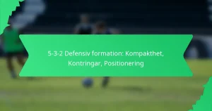 5-3-2 Defensiv formation: Kompakthet, Kontringar, Positionering