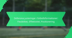 Defensiva justeringar i fotbollsformationer: Flexibilitet, Effektivitet, Positionering